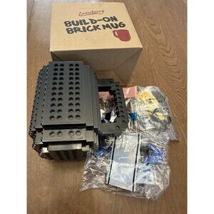 Lumsburry Build on Brick Coffee Mug Funny DIY Novelty Cup Building Blocks